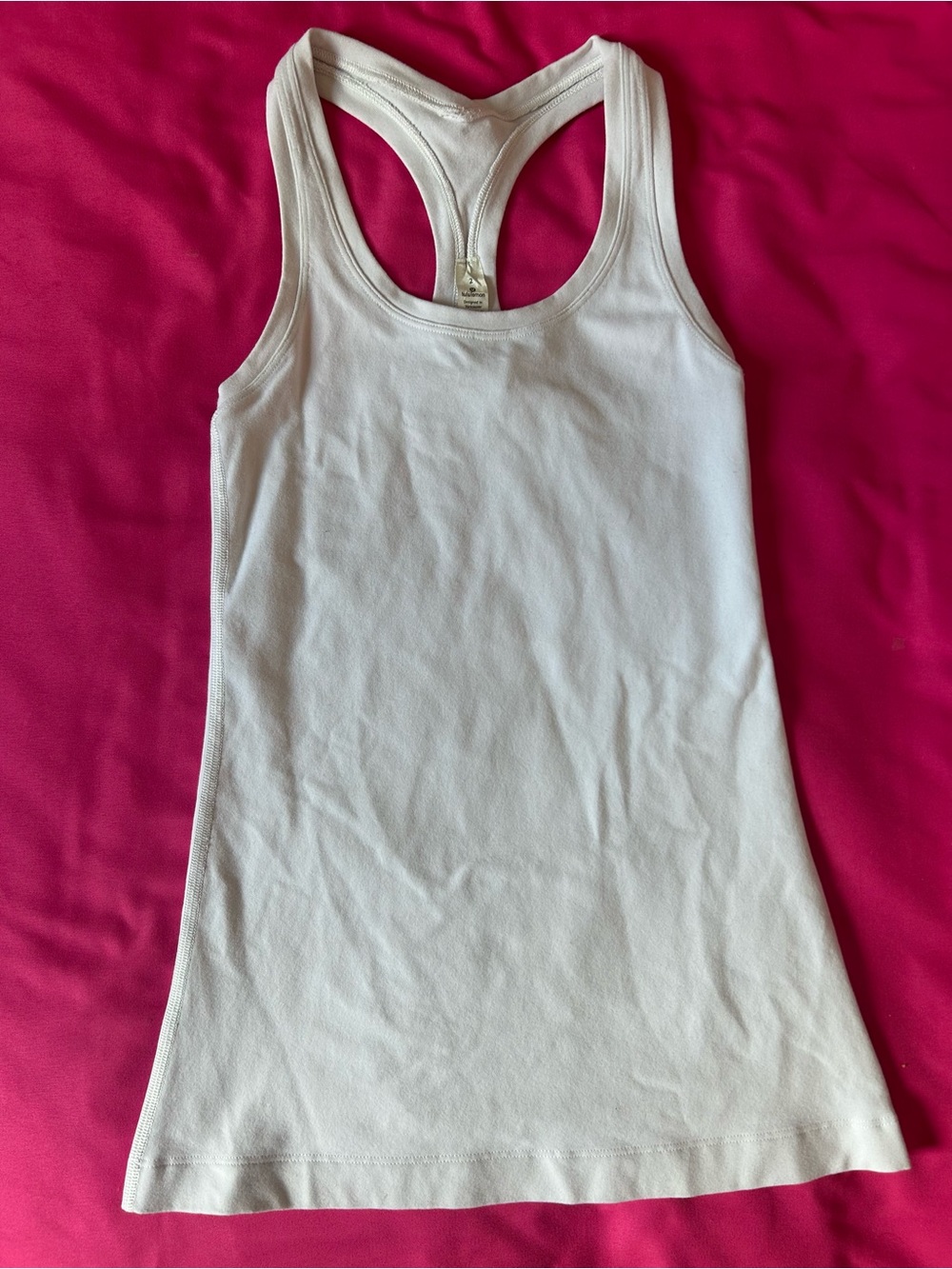 Lululemon White Racerback Tank Top